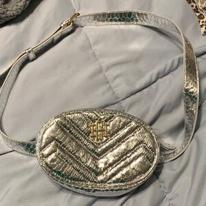 Stylish Silver Belt Bag